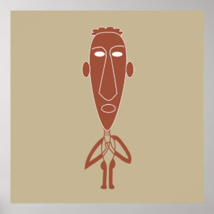 abstrakte moderne Porträtkunst Poster