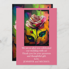 Abstrakte moderne Rosen Danke Karte