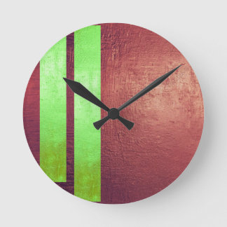 Abstrakte moderne rot- und weinrote Wanduhr