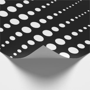 Abstrakte moderne, Schwarz-weiße Linien dots cir Geschenkpapier