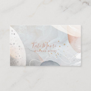 Abstrakte, moderne Serene Watercolor-Formen - Text Visitenkarte