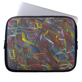 Abstrakte, moderne "Squares"-Notebookschlämme Laptopschutzhülle