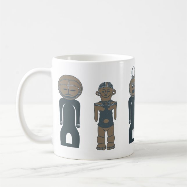 Abstrakte moderne Stammeskunst Kaffeetasse (Links)