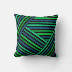 Abstrakte, moderne Stripe Marine Stripe gr Kissen