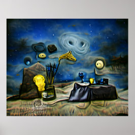 Abstrakte moderne surrealistische Starry Night mit Poster