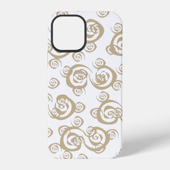 Abstrakte moderne überlappende Spiralmuster iPhone Hülle (Rückseite)