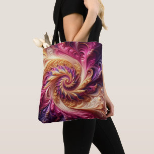 Abstrakte moderne wirbelnde rosa, gold und lila