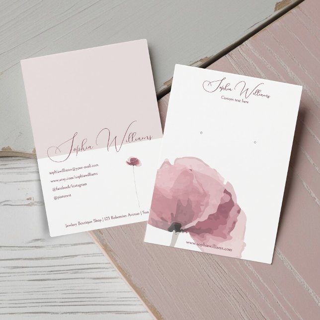 Abstrakte Mohnerring Schmuckkarte (Von Creator hochgeladen)