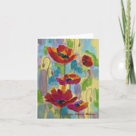 Abstrakte Mohnkarte Feiertagskarte