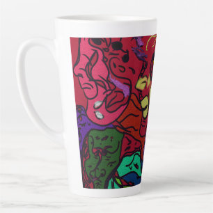 Abstrakte Mondgalaxie-Kunst Milchtasse