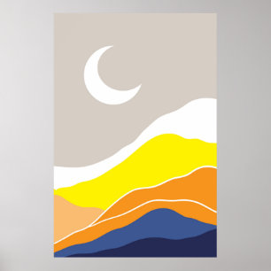 Abstrakte Mondlandschaften Poster