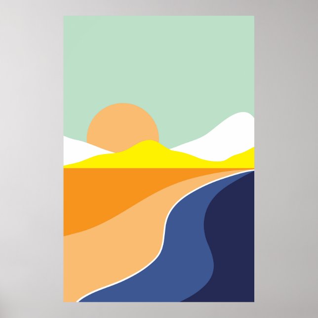 Abstrakte Mondlandschaften Poster (Vorne)