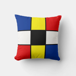 Abstrakte Mondrian Style Squares Throw Kissen