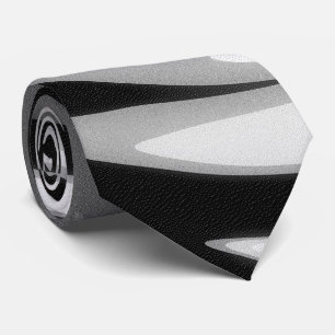 Abstrakte Monochrome Swirl Neck Tie Krawatte