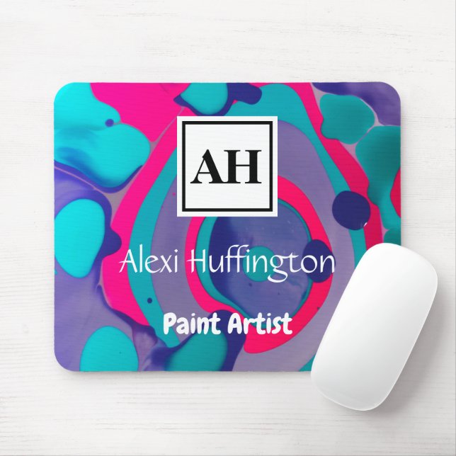 Abstrakte Monogramm Mousepad (Mit Mouse)