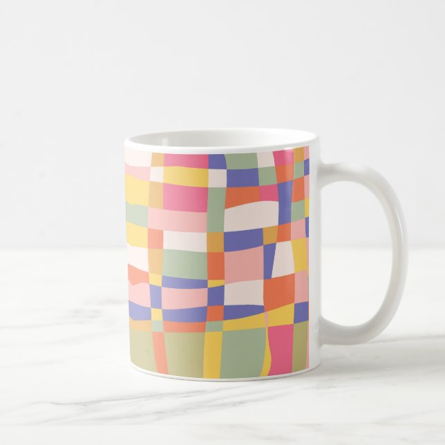 Abstrakte Mosaik-Tasse - Vibranntes Multicolor-Des Kaffeetasse (Rechts)
