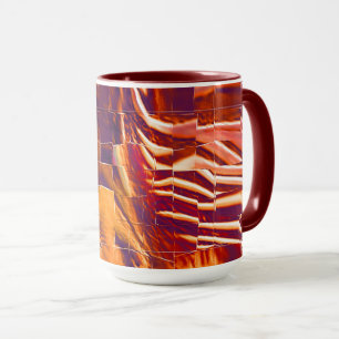 Abstrakte Mosaikkonstruktion aus rötlich-orangefar Tasse
