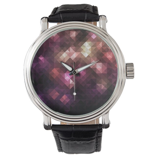 Abstrakte Mosaikwache Armbanduhr (Vorderseite)