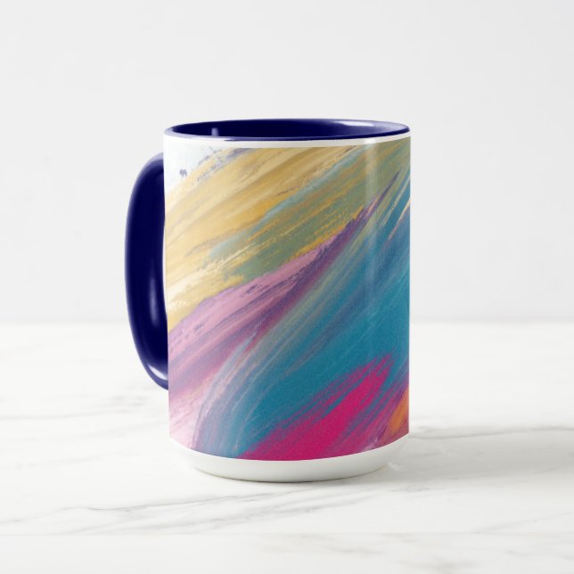 Abstrakte Multicolor-Tasse Tasse (Vorderseite Links)