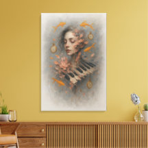 Abstrakte Musik Kunst | Surrealer Klavier