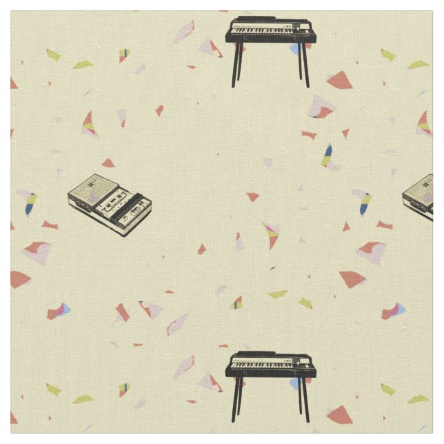 Abstrakte Musik-Vintages Stoff (Nahaufnahme)