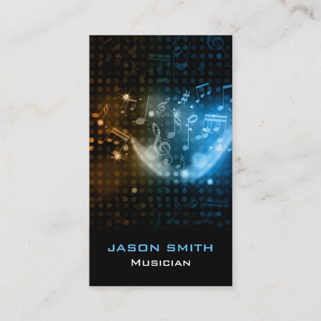 Abstrakte Musikentwurfs-Geschäftskarte Visitenkarte (Vorderseite)
