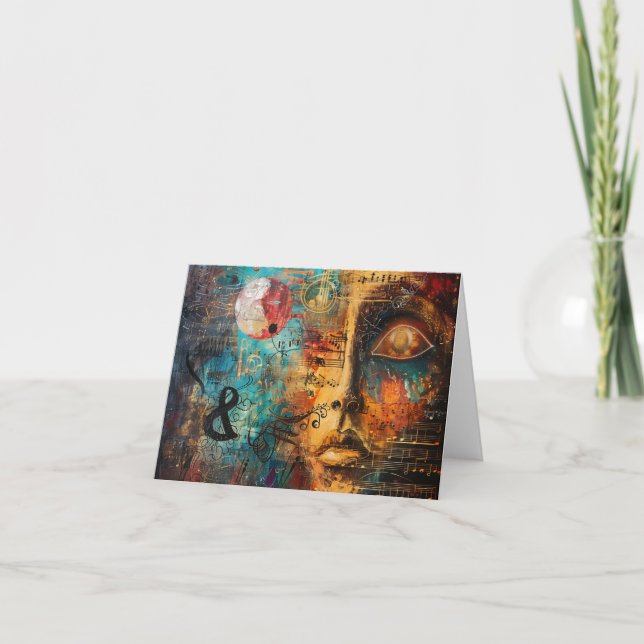 Abstrakte Musikgeschichte - Digitale Kunst Karte (Vorderseite)