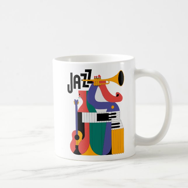 abstrakte Musikkunst Kaffeetasse (Rechts)