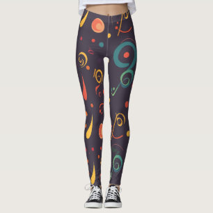 Abstrakte Musiknote Symphonie Leggings