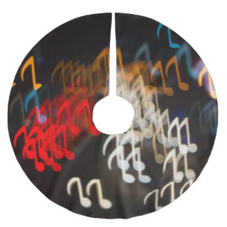 Abstrakte Musiknoten: Hintergrundbeleuchtung Polyester Weihnachtsbaumdecke