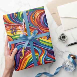 Abstrakte Musiknoten Schmelzen von Geschenkpapier
