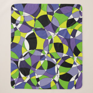 Abstrakte Muster abstrakt, kunstfarben, g Sherpadecke