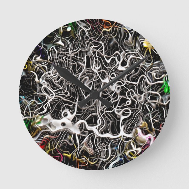 Abstrakte Muster-Hintergrundtextur Runde Wanduhr (Vorderseite)