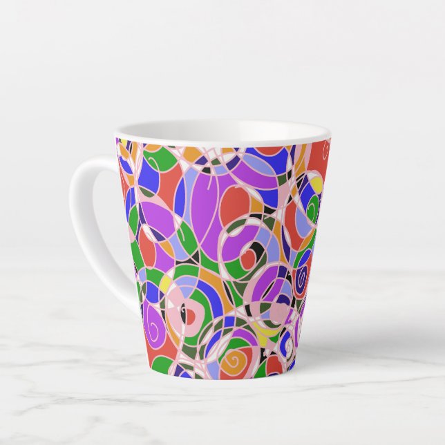 Abstrakte Muster Milchtasse (Linke Ecke)