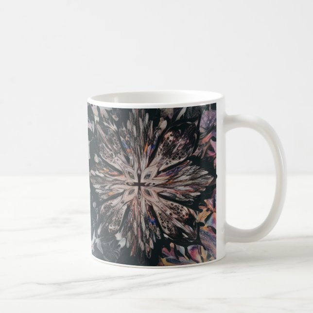 Abstrakte Muster Silhouette - künstlerisches moder Kaffeetasse (Rechts)