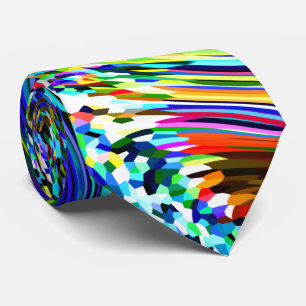 Abstrakte Muster Teal Mehrfarbig Bunt Hell Krawatte