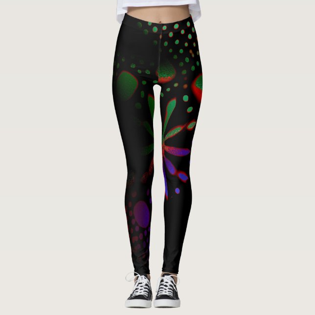 abstrakte Musterkunst Leggings (Vorderseite)