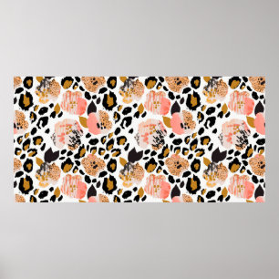 Abstrakte nahtlose Blumenmuster: Blume mit Zeb Poster