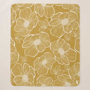 Abstrakte nahtlose Blumenmuster. Blume Sherpadecke