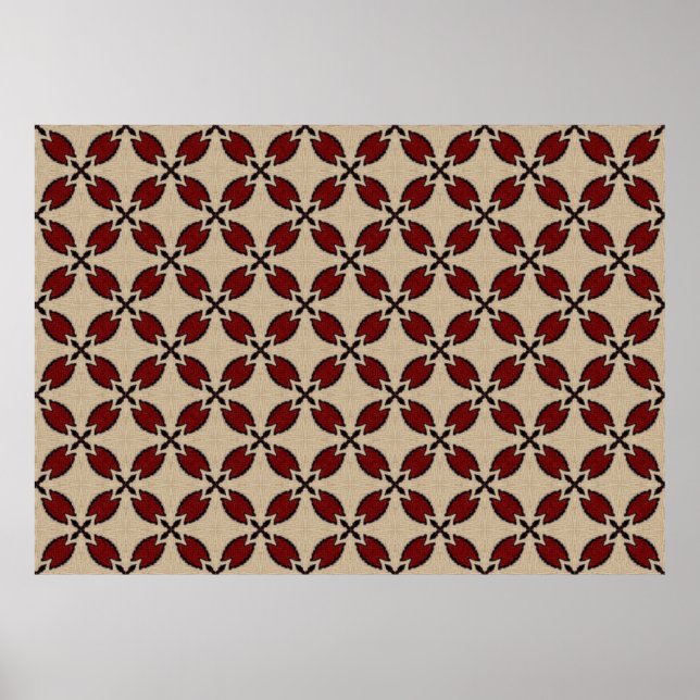 Abstrakte, nahtlose geometrische Fliesenmuster, Poster (Vorne)