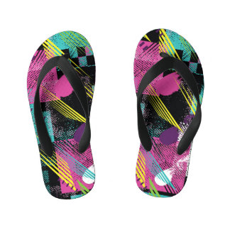 Abstrakte Nahtlose, Mädchen Jungen Mode, farbenfro Kinderbadesandalen