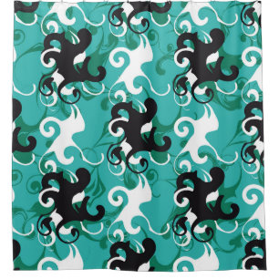 Abstrakte nahtlose Muster qualitativ Vintage illi Duschvorhang