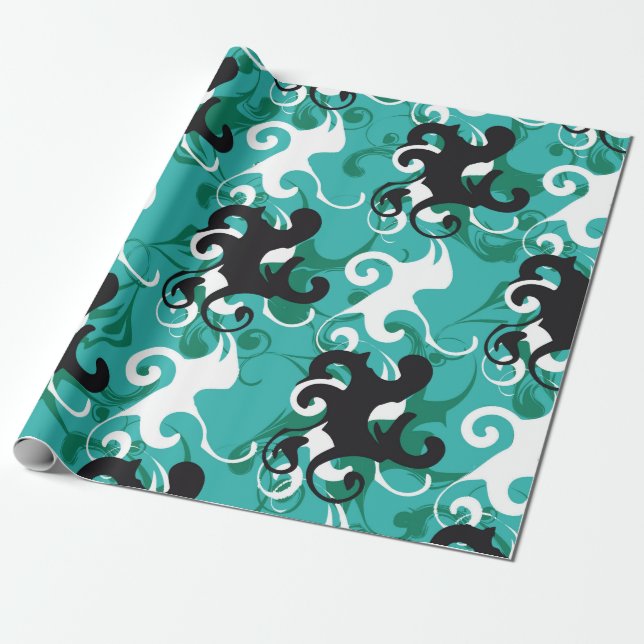 Abstrakte nahtlose Muster qualitativ Vintage illi Geschenkpapier (Ungerollt)