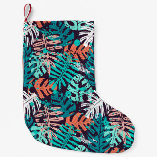 Abstrakte nahtlose tropische Blätter. kreativ Kleiner Weihnachtsstrumpf
