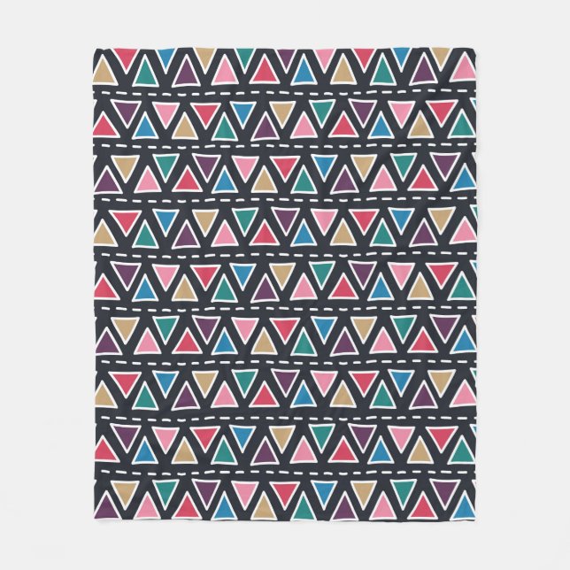 Abstrakte nahtlose, von der Hand gezeichnete Stamm Fleecedecke (Vorderseite)
