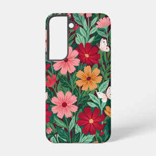 Abstrakte Naive Cosmos Schmetterlinge Samsung Case Galaxy Hülle