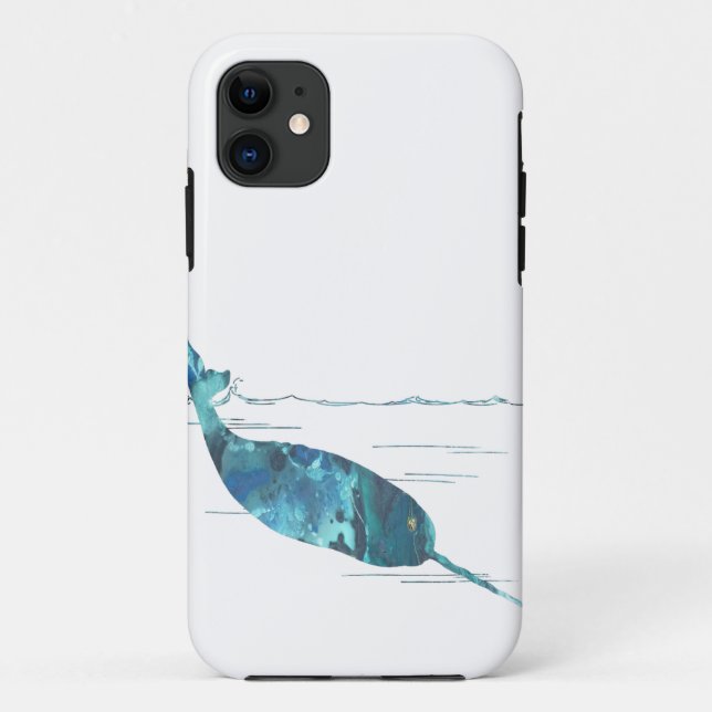 Abstrakte narwhal Silhouette Case-Mate iPhone Hülle (Rückseite)