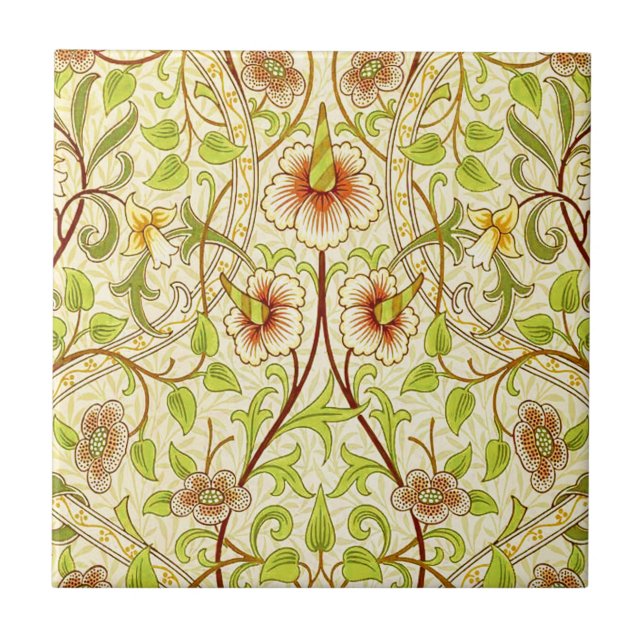 Abstrakte Narzissen-Keramiken Fliese (Vorderseite)