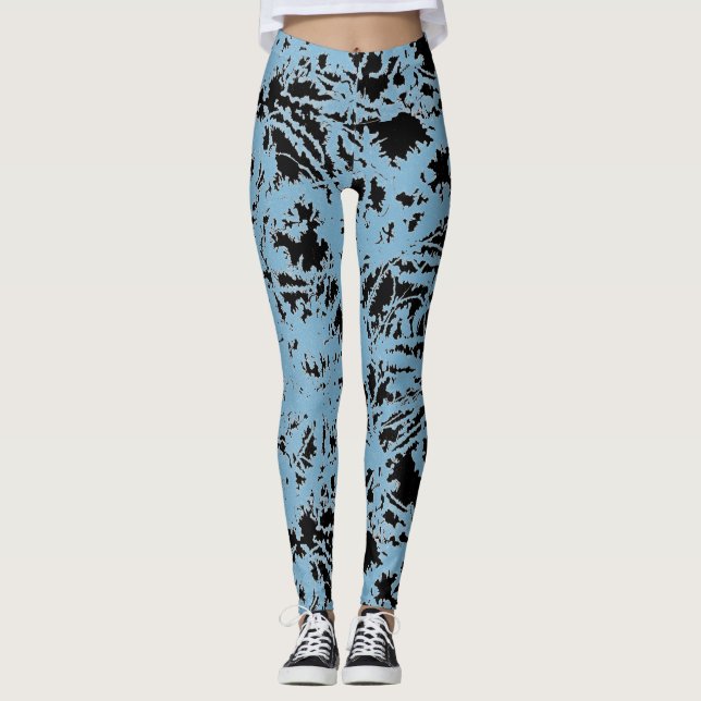 Abstrakte Nassfarbe Leggings (Vorderseite)