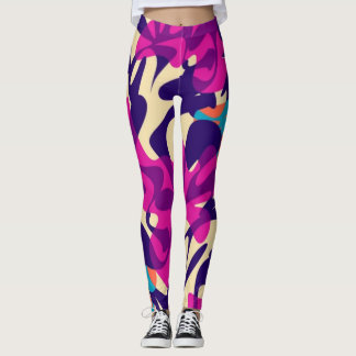 Abstrakte Natur Nahtlose farbenfrohe Muster Leggin Leggings